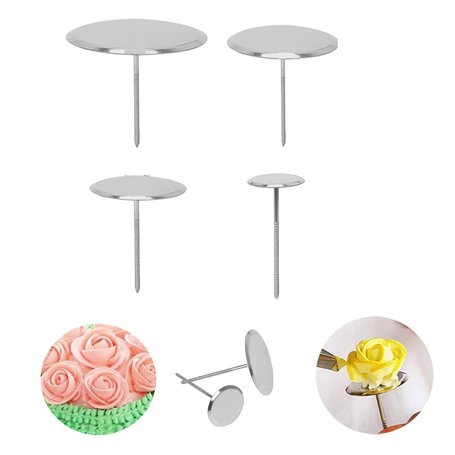 Lot de 4 clous en forme de fleur