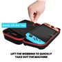 Étui de transport rigide et portable avec imprimé rouge pour cartes de jeu, noir, One Size