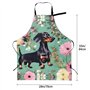 HTTUP Tablier de cuisine imperméable avec poches pour cuisine et pâtisserie Motif teckel 71 x 83 cm Noir Taille unique, Noir/bla