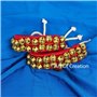 Art Of Creation Kathak Dancing Ghungroo Bells 2 lignes rouges rembourrées indien classique instrument de musique pour bracelet d