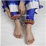 Art Of Creation Kathak Dancing Ghungroo Bells 2 lignes rouges rembourrées indien classique instrument de musique pour bracelet d
