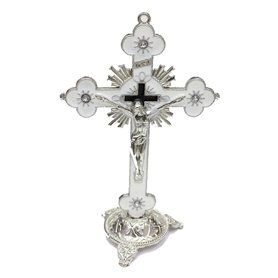 Statue Croix Jésus Transportant des Objets Religieux Figurines Statues Religieux Catholiques