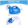 1pc Urinales de chevet pour hommes et femmes, portable 2000 ml de bouteille d'urine unisexe avec tube, urinoir portable à capaci