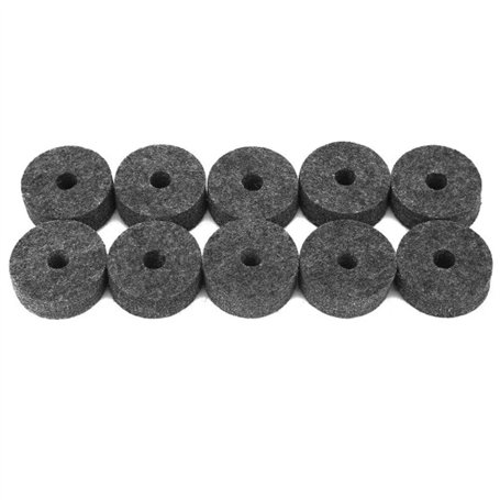 NIDONE 4 cm Tambour cymbal plaques de Feutre de cymbale Tampons de Remplacement de Support Gris 10 pcs/Set