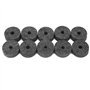 NIDONE 4 cm Tambour cymbal plaques de Feutre de cymbale Tampons de Remplacement de Support Gris 10 pcs/Set