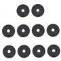 NIDONE 4 cm Tambour cymbal plaques de Feutre de cymbale Tampons de Remplacement de Support Gris 10 pcs/Set