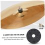 NIDONE 4 cm Tambour cymbal plaques de Feutre de cymbale Tampons de Remplacement de Support Gris 10 pcs/Set