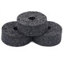 NIDONE 4 cm Tambour cymbal plaques de Feutre de cymbale Tampons de Remplacement de Support Gris 10 pcs/Set