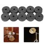 NIDONE 4 cm Tambour cymbal plaques de Feutre de cymbale Tampons de Remplacement de Support Gris 10 pcs/Set