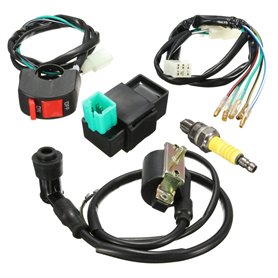 JenNiFer Kit De Bougie D'Allumage Cdi De Bobine De Commutateur D'Arrêt De Faisceau De Câblage pour Le Pit Bike 110Cc 125Cc 140Cc