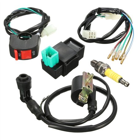 JenNiFer Kit De Bougie D'Allumage Cdi De Bobine De Commutateur D'Arrêt De Faisceau De Câblage pour Le Pit Bike 110Cc 125Cc 140Cc