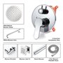 Système de douche Chrome Tête de douche de pluie de 10 pouces haute pression avec une piste de douche à la main de 2 en 1 et 6 v