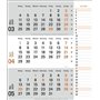 Agenda mural 2024 2024 orange pratique avec curseur de date, calendrier de bureau avec colonne de notes et aperçu de l'année, ca