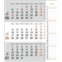 Agenda mural 2024 2024 orange pratique avec curseur de date, calendrier de bureau avec colonne de notes et aperçu de l'année, ca