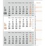 Agenda mural 2024 2024 orange pratique avec curseur de date, calendrier de bureau avec colonne de notes et aperçu de l'année, ca