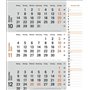 Agenda mural 2024 2024 orange pratique avec curseur de date, calendrier de bureau avec colonne de notes et aperçu de l'année, ca
