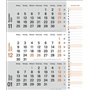 Agenda mural 2024 2024 orange pratique avec curseur de date, calendrier de bureau avec colonne de notes et aperçu de l'année, ca