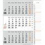 Agenda mural 2024 2024 orange pratique avec curseur de date, calendrier de bureau avec colonne de notes et aperçu de l'année, ca