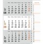 Agenda mural 2024 2024 orange pratique avec curseur de date, calendrier de bureau avec colonne de notes et aperçu de l'année, ca