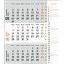 Agenda mural 2024 2024 orange pratique avec curseur de date, calendrier de bureau avec colonne de notes et aperçu de l'année, ca