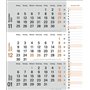 Agenda mural 2024 2024 orange pratique avec curseur de date, calendrier de bureau avec colonne de notes et aperçu de l'année, ca