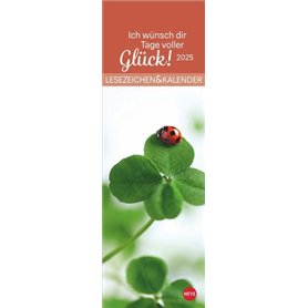 Jours pleins de bonheur Marque-page & calendrier 2025 : petit cadeau avec photos et dictons inspirants et sagesses de vie.Calend