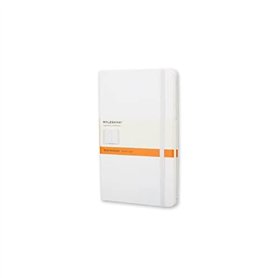 Moleskine - Carnet de Notes Classique Papier à Rayures - Journal Couverture Rigide et Fermeture par Elastique - Couleur Blanche