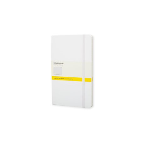 Moleskine - Carnet de Notes Classique Papier Quadrillé - Journal Couverture Rigide et Fermeture par Elastique - Couleur Blanche