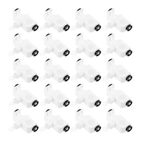 Aqxyedc Lot de 20 tiges aveugles Auto-alignantes de Luxe for fenêtre Verticale et Support Blanc Paquet de 10 (matériel de Traite