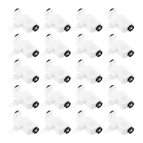 Aqxyedc Lot de 20 tiges aveugles Auto-alignantes de Luxe for fenêtre Verticale et Support Blanc Paquet de 10 (matériel de Traite