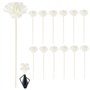 Sticks De Remplacement De Diffuseur De Fibre 12pcs Sticks D'arôme en Forme De Fleur Simulés Parfum De Bâtons Diffuseur Remplacem