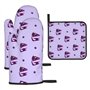 YYHHAOFA Blueberry Cake Prints Ensemble de gants de cuisine et maniques – Isolation épaisse des brûlures 2 gants isolants et un