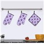 YYHHAOFA Blueberry Cake Prints Ensemble de gants de cuisine et maniques – Isolation épaisse des brûlures 2 gants isolants et un 
