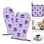 YYHHAOFA Blueberry Cake Prints Ensemble de gants de cuisine et maniques – Isolation épaisse des brûlures 2 gants isolants et un 