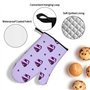 YYHHAOFA Blueberry Cake Prints Ensemble de gants de cuisine et maniques – Isolation épaisse des brûlures 2 gants isolants et un 