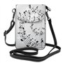 Dmorj Porte-monnaie mural pour téléphone portable : petit sac à bandoulière en cuir pour femme avec fentes pour cartes de crédit