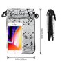 Dmorj Porte-monnaie mural pour téléphone portable : petit sac à bandoulière en cuir pour femme avec fentes pour cartes de crédit