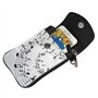 Dmorj Porte-monnaie mural pour téléphone portable : petit sac à bandoulière en cuir pour femme avec fentes pour cartes de crédit