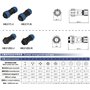 HangTon HE21 Connecteur circulaire en plastique étanche à 4 broches 30 A mâle femelle