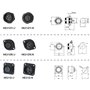 HangTon HE21 Connecteur circulaire en plastique étanche à 4 broches 30 A mâle femelle