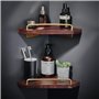 Étagère d’Angle Triangulaire Panier monocouche pour Rack de Rangement pour shampooing, étagère de Rangement d’Angle de Salle de 