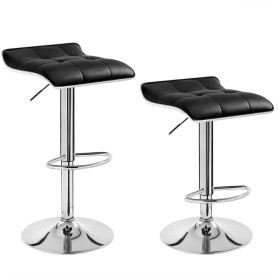 WOLTU Tabouret de Bar Lot de 2, Chaises de Bar, Tabourets de Comptoir avec Repose-Pieds, Réglable en Hauteur, Pivotant à 360°, e