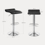 WOLTU Tabouret de Bar Lot de 2, Chaises de Bar, Tabourets de Comptoir avec Repose-Pieds, Réglable en Hauteur, Pivotant à 360°, e