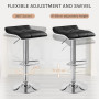 WOLTU Tabouret de Bar Lot de 2, Chaises de Bar, Tabourets de Comptoir avec Repose-Pieds, Réglable en Hauteur, Pivotant à 360°, e