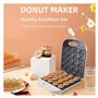 Pink Beryl 1400W Mini Donut Maker, Machine à fabriquer des Beignets antiadhésifs pour 16 Beignets, Machine à Coller chauffante D