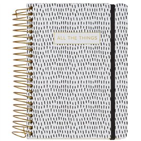 C.R. Gibson Cahier 3 en 1 noir et blanc « All The Things » vierge