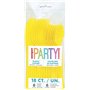 Unique-Neon Yellow Assorted Plastic Cutlery I Pack of 18 Lot de Couverts en Plastique Réutilisables Pour 6 Invités-Jaune Néon-18