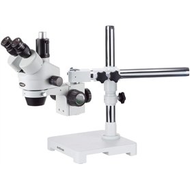 Microscope stéréo trinoculaire sur bras avec perche Zoom 7x-45x