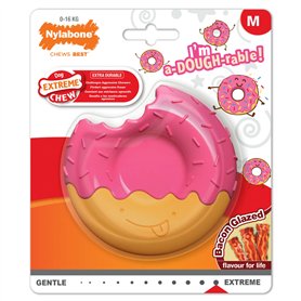 Jouet pour chien Nylabone Rose Bacon M