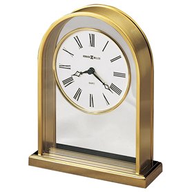 Howard Miller Reminisce Horloge de Table 613-118 - Finition en Laiton avec Mouvement à Quartz